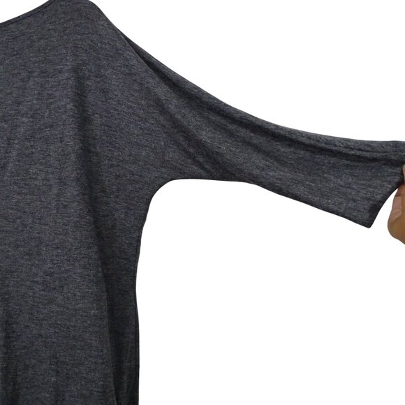 Old Navy Dark Heather Gray V-Neck Dolman Long Sleeve Knit Dress Women Size M - Picture 3 of 11